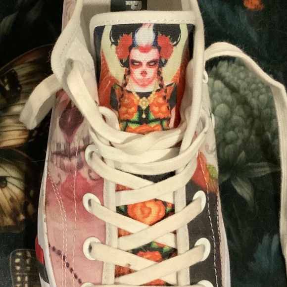 OOAK custom made Sylvia Ji/Day of the dead shoes - Picture 4 of 6